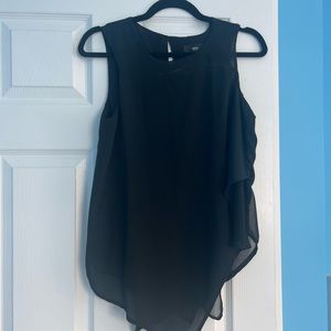 Black chiffon dress shirt gently worn
